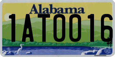 AL license plate 1AT0016