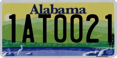 AL license plate 1AT0021