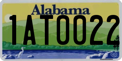 AL license plate 1AT0022