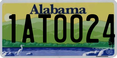 AL license plate 1AT0024