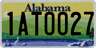AL license plate 1AT0027