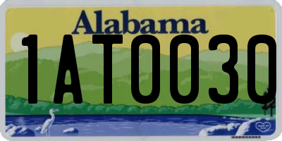 AL license plate 1AT0030