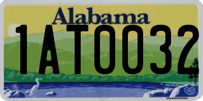 AL license plate 1AT0032