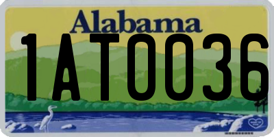 AL license plate 1AT0036