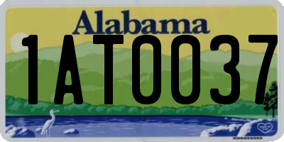 AL license plate 1AT0037