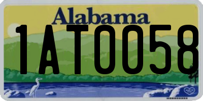 AL license plate 1AT0058