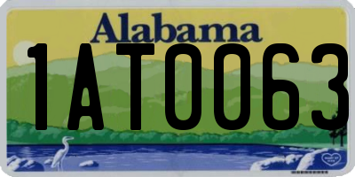 AL license plate 1AT0063