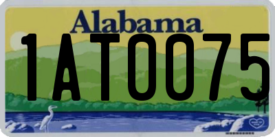 AL license plate 1AT0075
