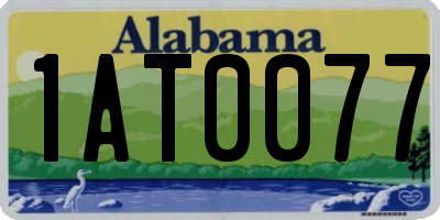AL license plate 1AT0077