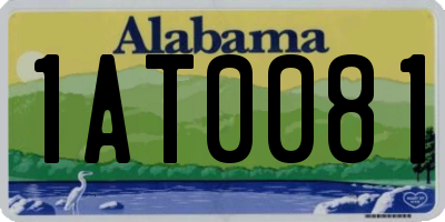 AL license plate 1AT0081