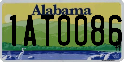 AL license plate 1AT0086