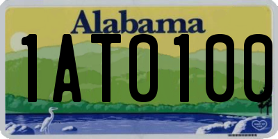 AL license plate 1AT0100