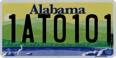 AL license plate 1AT0101
