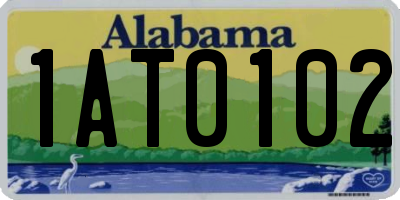 AL license plate 1AT0102