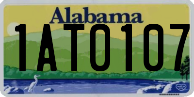 AL license plate 1AT0107