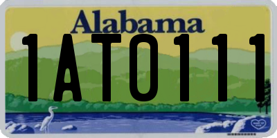 AL license plate 1AT0111