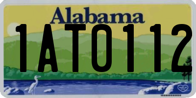 AL license plate 1AT0112