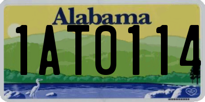 AL license plate 1AT0114