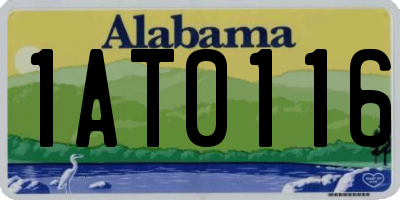 AL license plate 1AT0116