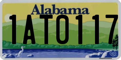 AL license plate 1AT0117
