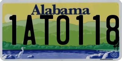 AL license plate 1AT0118