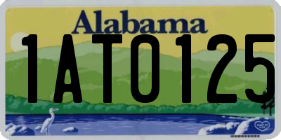 AL license plate 1AT0125