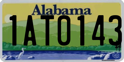 AL license plate 1AT0143