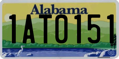 AL license plate 1AT0151