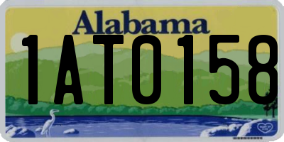 AL license plate 1AT0158