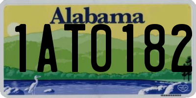 AL license plate 1AT0182