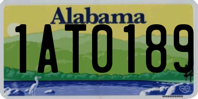 AL license plate 1AT0189