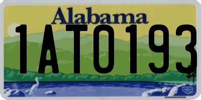 AL license plate 1AT0193