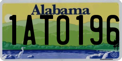 AL license plate 1AT0196