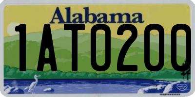 AL license plate 1AT0200