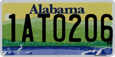 AL license plate 1AT0206