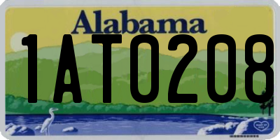 AL license plate 1AT0208