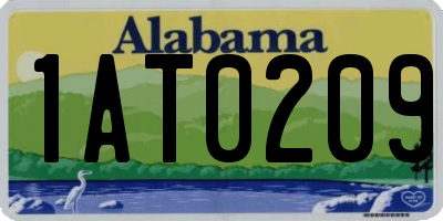 AL license plate 1AT0209