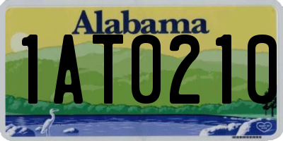AL license plate 1AT0210