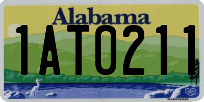 AL license plate 1AT0211