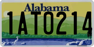 AL license plate 1AT0214