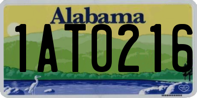 AL license plate 1AT0216
