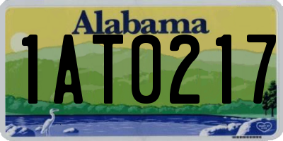 AL license plate 1AT0217