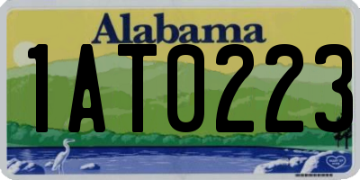AL license plate 1AT0223