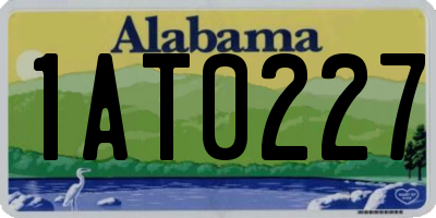 AL license plate 1AT0227