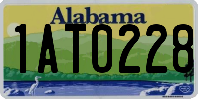 AL license plate 1AT0228