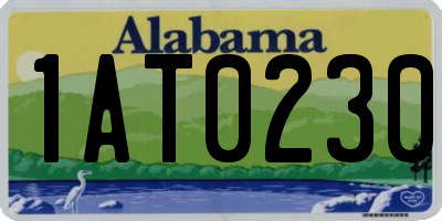 AL license plate 1AT0230