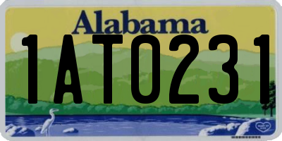 AL license plate 1AT0231