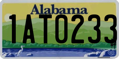 AL license plate 1AT0233