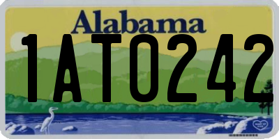 AL license plate 1AT0242