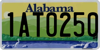 AL license plate 1AT0250